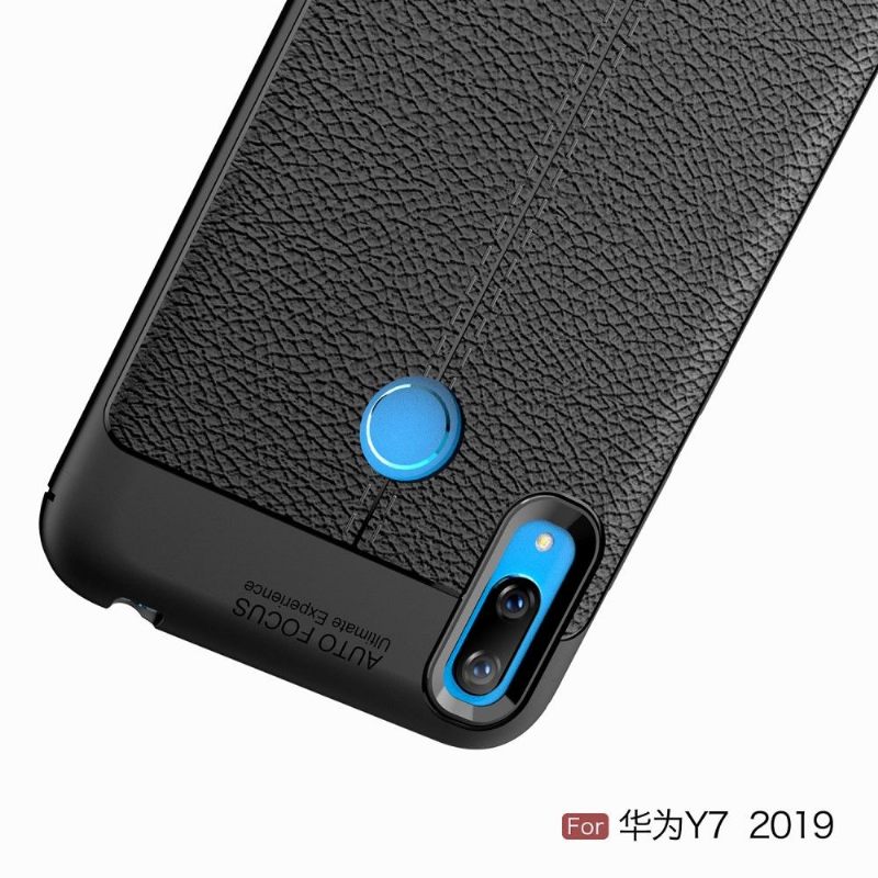 Θήκη Huawei Y7 2019 Ζελ Φινιρίσματος Από Ψεύτικο Δέρμα