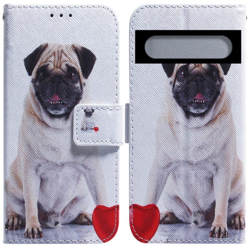 δερματινη θηκη Google Pixel 7 Pug Dog