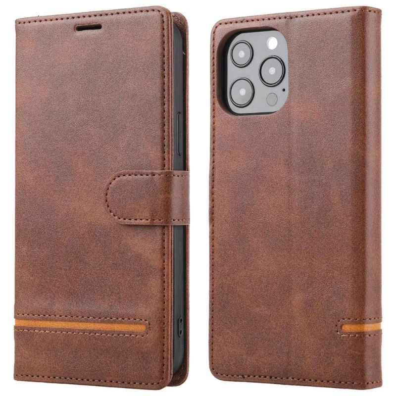 δερματινη θηκη iPhone 14 Pro Line Leather Effect