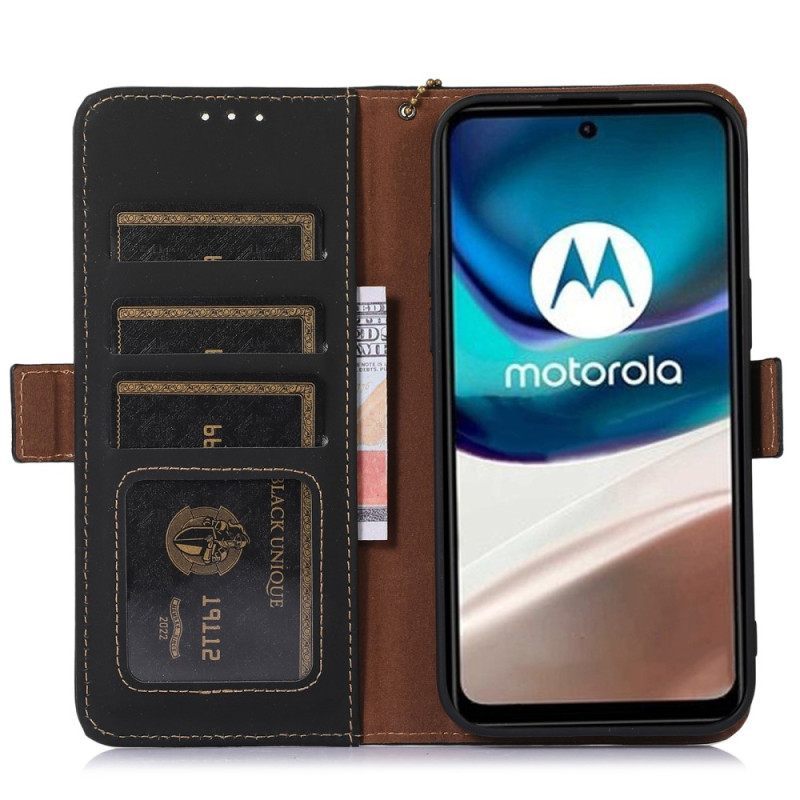 δερματινη θηκη Moto G73 5G Γνήσιο Δέρμα Rfid