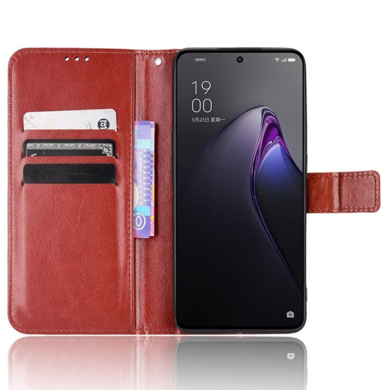 δερματινη θηκη Oppo Reno 8 με κορδονι Faux Leather Flashy Με Λουράκι