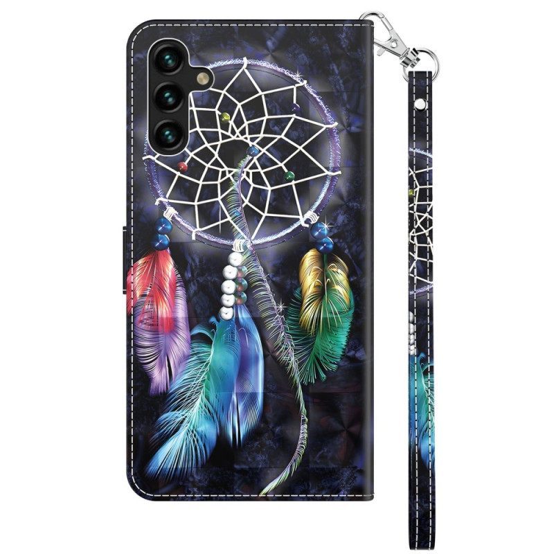 δερματινη θηκη Samsung Galaxy A14 / A14 5G με κορδονι Strap Dream Catcher