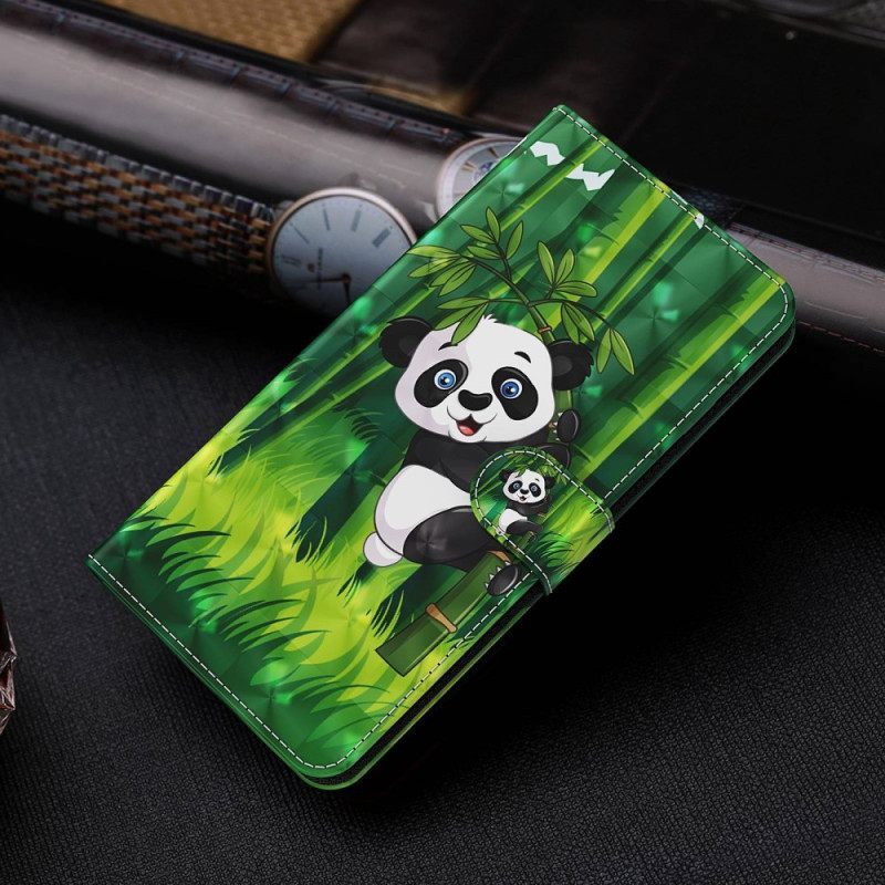 δερματινη θηκη Samsung Galaxy A14 / A14 5G Panda Bamboo