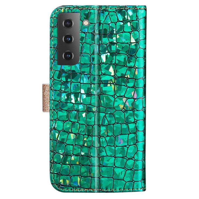 δερματινη θηκη Samsung Galaxy S23 5G Crocodile Diamonds