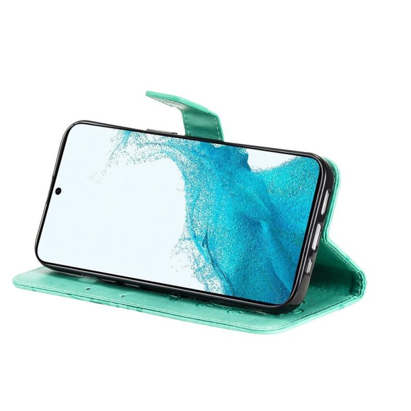 δερματινη θηκη Samsung Galaxy S23 5G με κορδονι Πεταλούδες Giant Strap