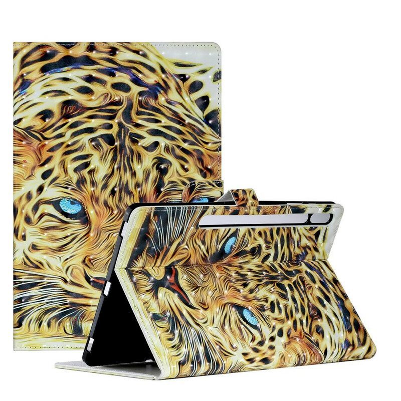 δερματινη θηκη Samsung Galaxy Tab S8 Plus / Tab S7 Plus Tiger Art