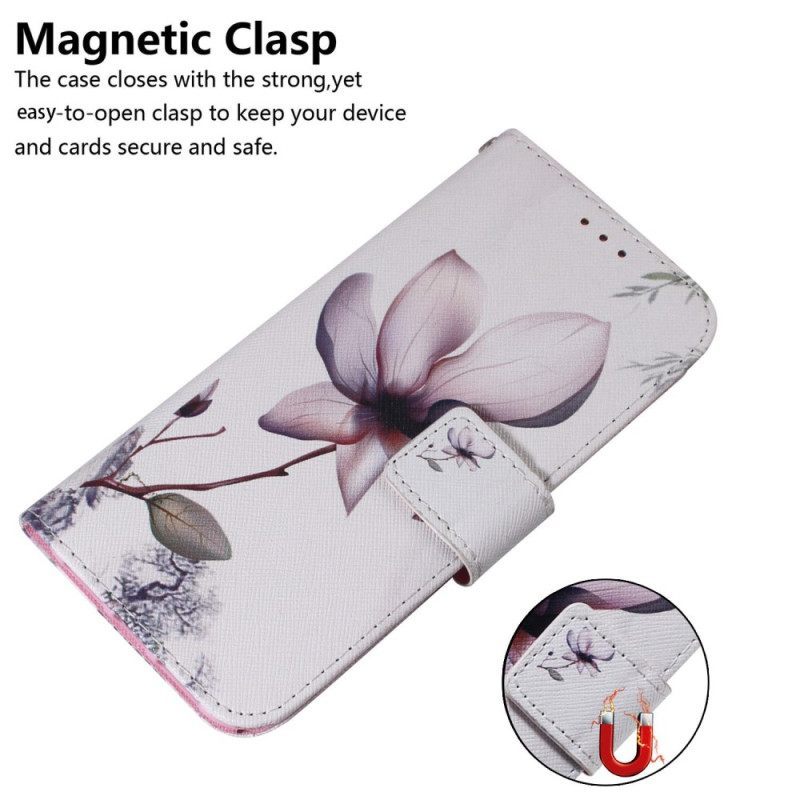 δερματινη θηκη Xiaomi Redmi A1 Flower Dusty Pink