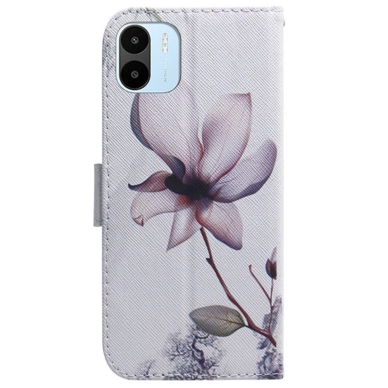 δερματινη θηκη Xiaomi Redmi A1 Flower Dusty Pink