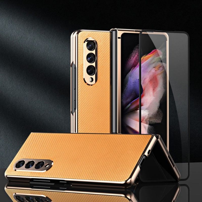 Θήκη Samsung Galaxy Z Fold 3 5G Karbon + Προστατευτική Μεμβράνη