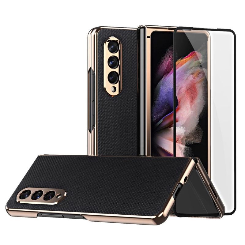 Θήκη Samsung Galaxy Z Fold 3 5G Karbon + Προστατευτική Μεμβράνη