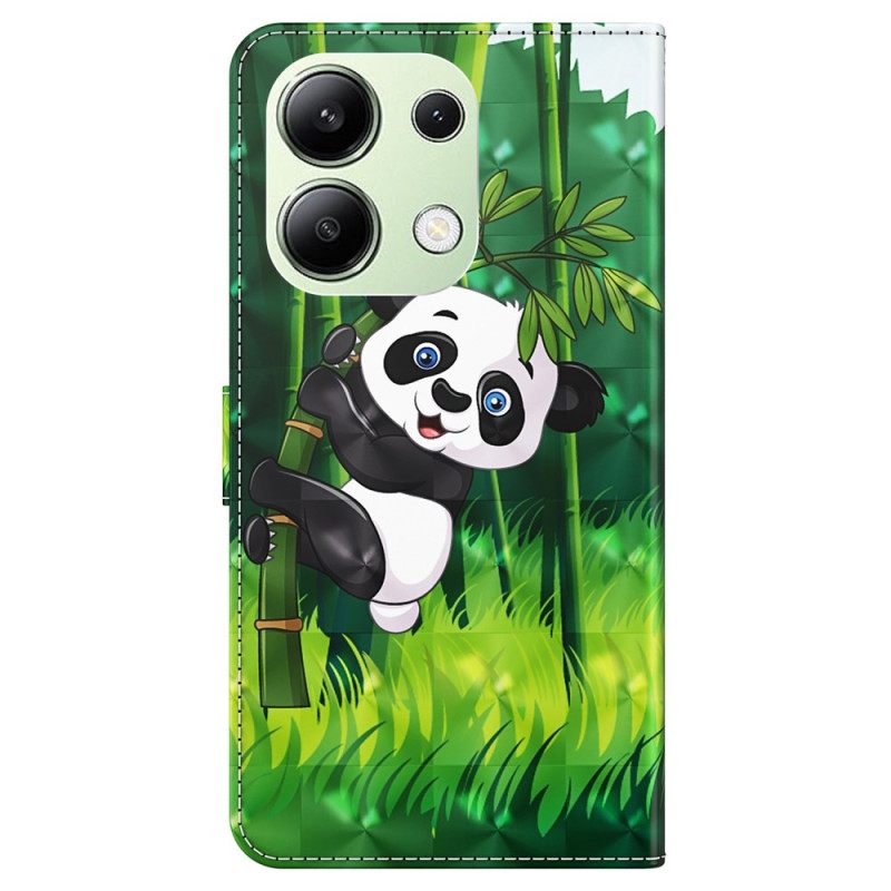 Δερματινη Θηκη Xiaomi Redmi Note 13 4g Bamboo Panda Με Λουράκι