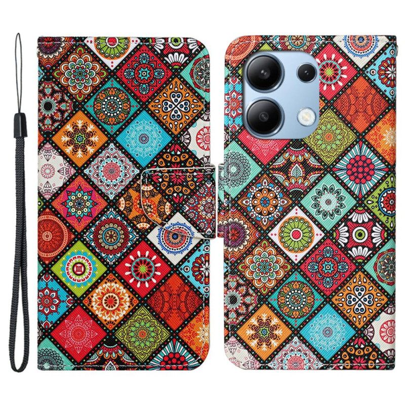 Δερματινη Θηκη Xiaomi Redmi Note 13 4g Ethnic Style Με Λουράκι