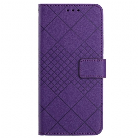 Δερματινη Θηκη Xiaomi Redmi Note 13 4g Strappy Diamond Pattern Σιλικόνης