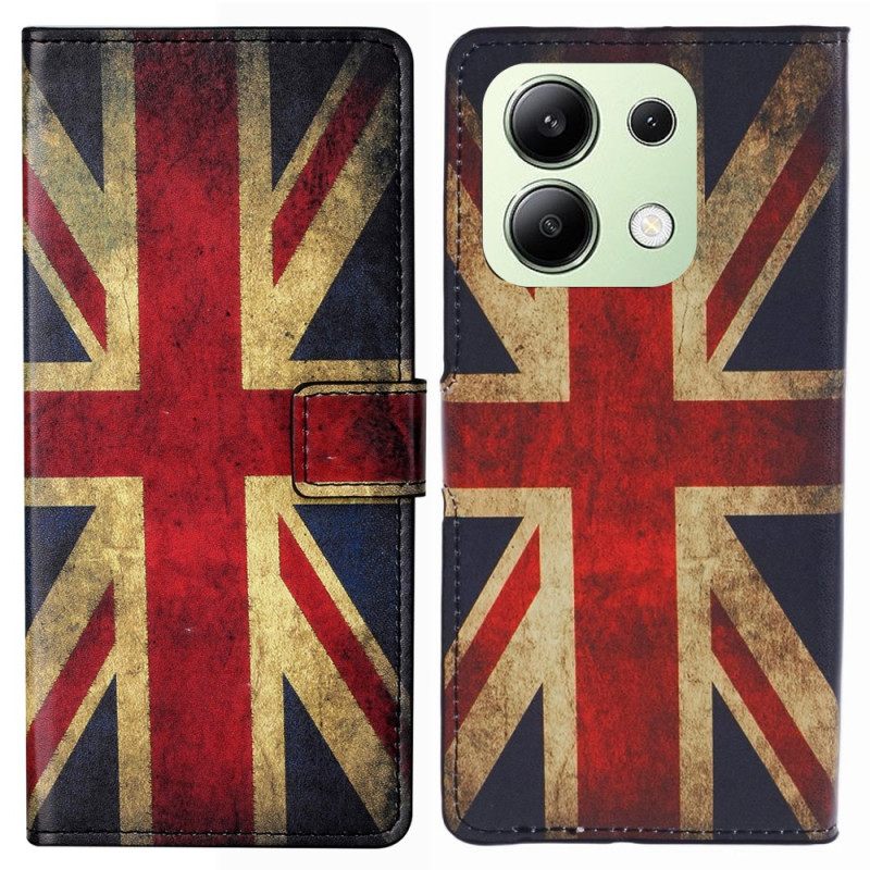 Δερματινη Θηκη Xiaomi Redmi Note 13 4g Union Jack Σιλικόνης