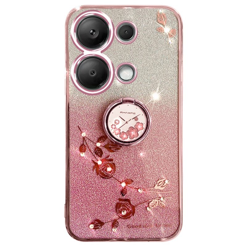 Κάλυμμα Xiaomi Redmi Note 13 4g Δαχτυλίδι Glitter Και Rhinestone-υποστήριξη Kadem