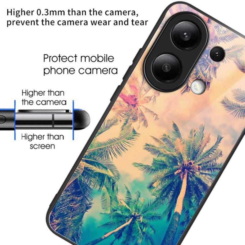 Κάλυμμα Xiaomi Redmi Note 13 4g Palm Tree Tempered Glass