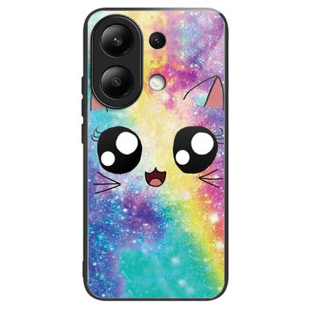 Κάλυμμα Xiaomi Redmi Note 13 4g Θήκες Κινητών Γυαλί Rainbow Cat Tempered Glass