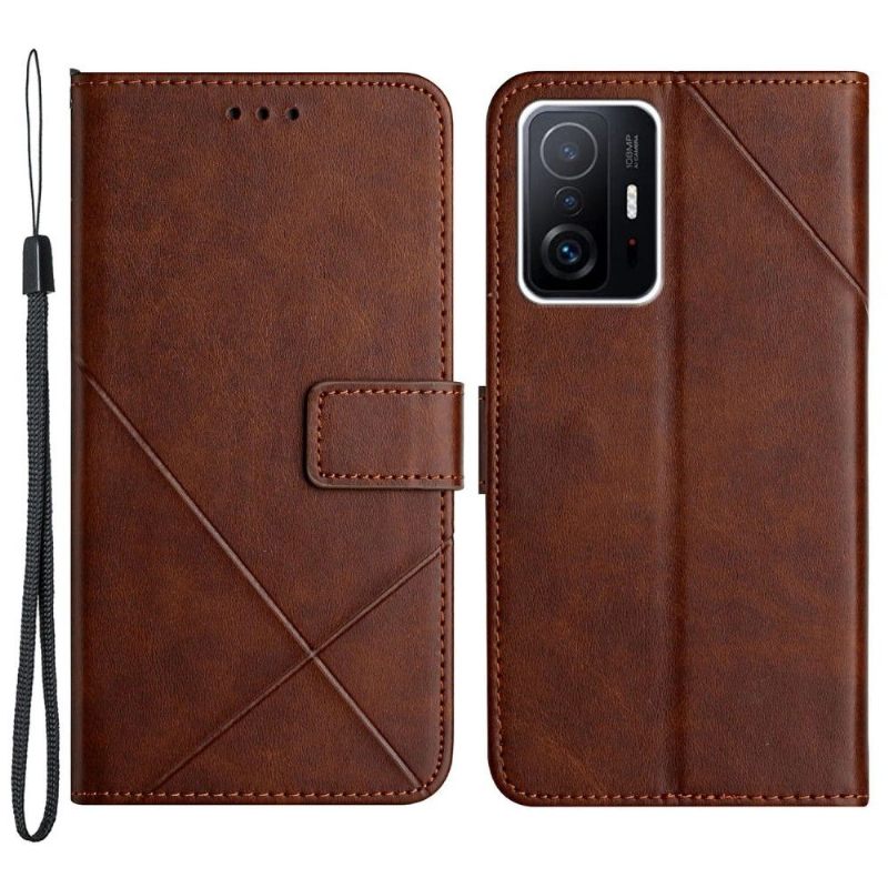 Κάλυμμα Xiaomi 11T / 11T Pro Faux Leather X Lines