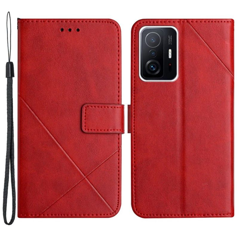 Κάλυμμα Xiaomi 11T / 11T Pro Faux Leather X Lines