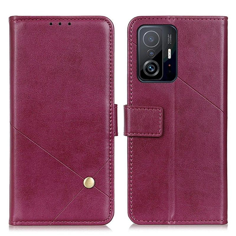 Κάλυμμα Xiaomi 11T / 11T Pro Θήκη Flip Faux Leather Flap Με Πριτσίνι