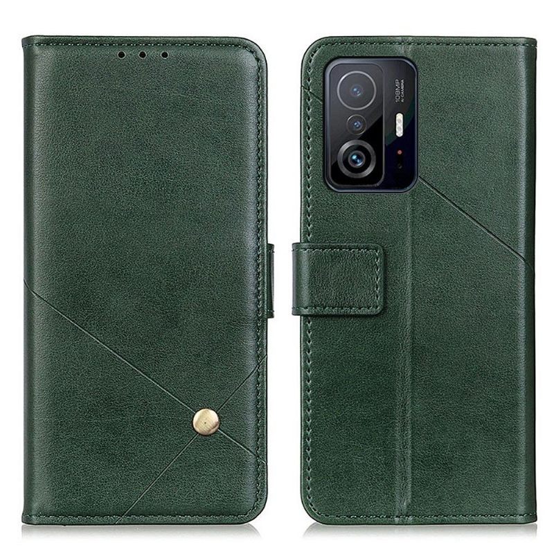 Κάλυμμα Xiaomi 11T / 11T Pro Θήκη Flip Faux Leather Flap Με Πριτσίνι