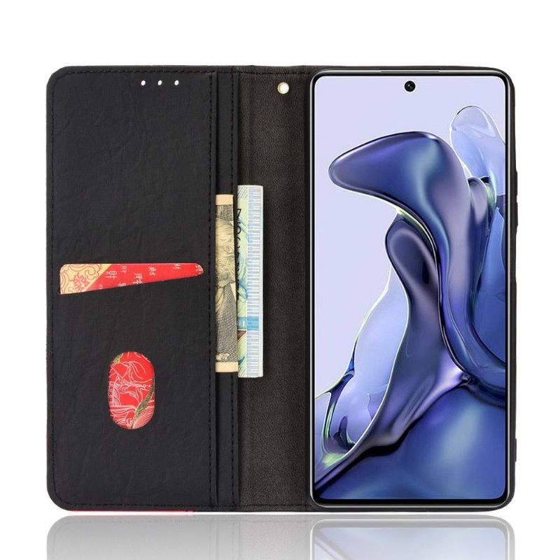 Κάλυμμα Xiaomi 11T / 11T Pro Θήκη Flip Faux Leather Retro