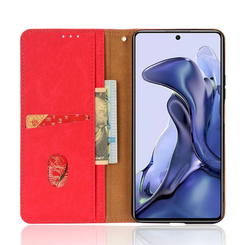 Κάλυμμα Xiaomi 11T / 11T Pro Θήκη Flip Faux Leather Retro