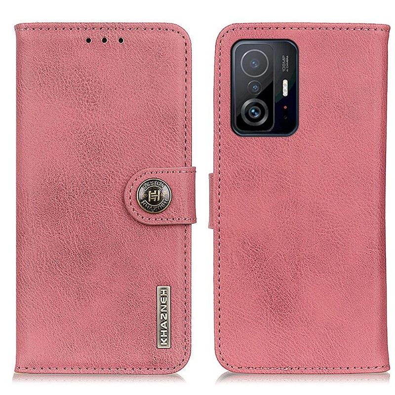 Θήκη Flip Xiaomi 11T / 11T Pro Κάτοχος Κάρτας Khazneh Leather Effect