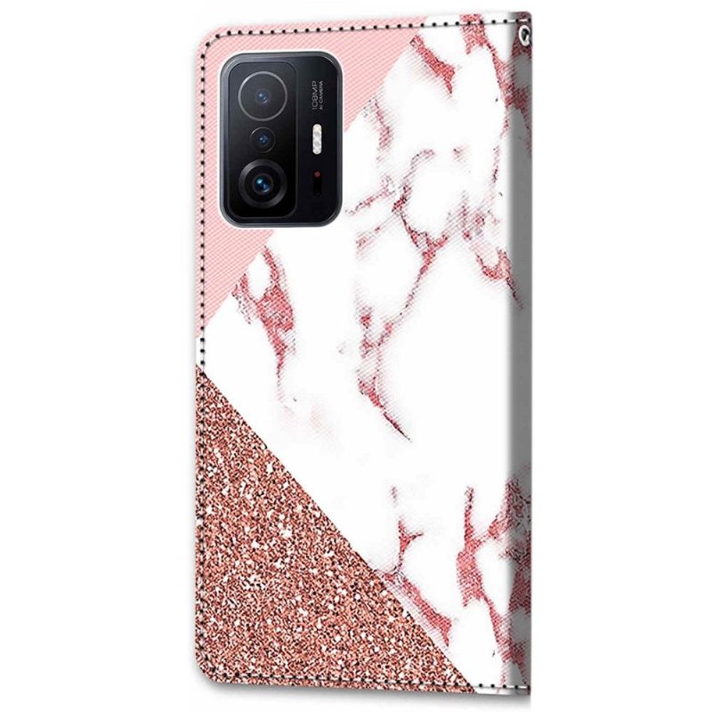 Θήκη Flip Xiaomi 11T / 11T Pro Marble Glitter