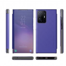 θηκη κινητου Xiaomi 11T / 11T Pro Θήκη Flip Ίνα Άνθρακα