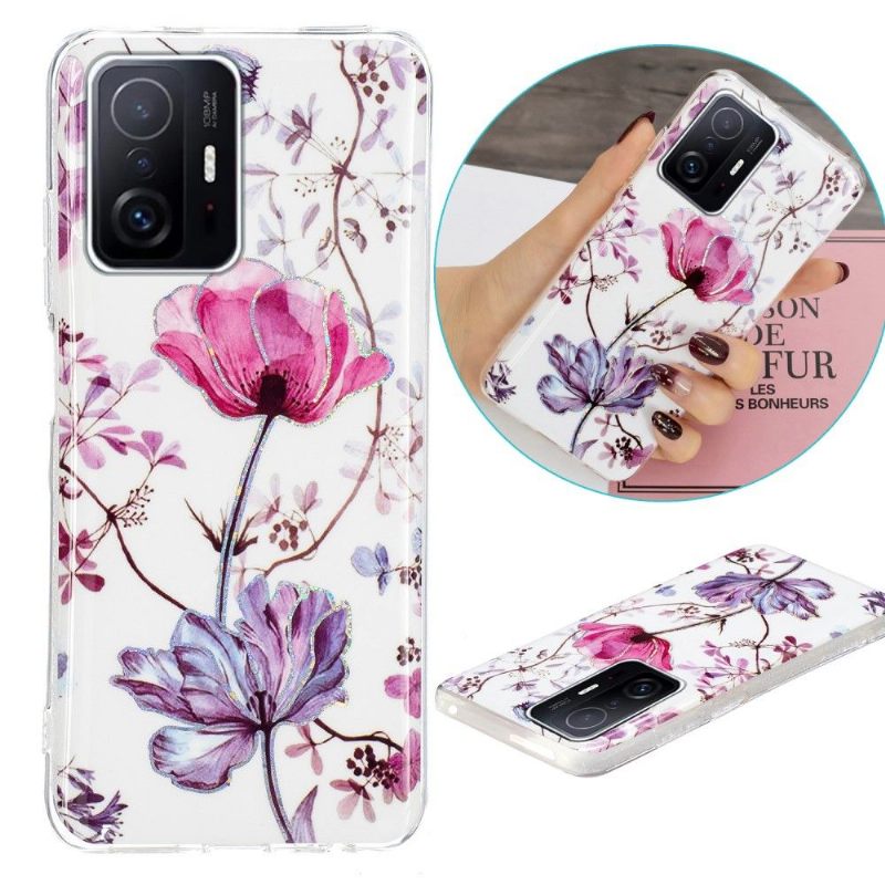 Θήκη Xiaomi 11T / 11T Pro Silicone Violet Flower