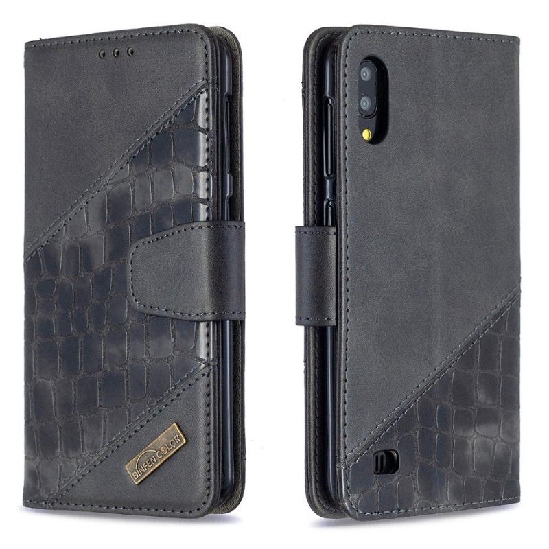 Θήκη Flip Samsung Galaxy A10 Croc Aspect Leather Effect