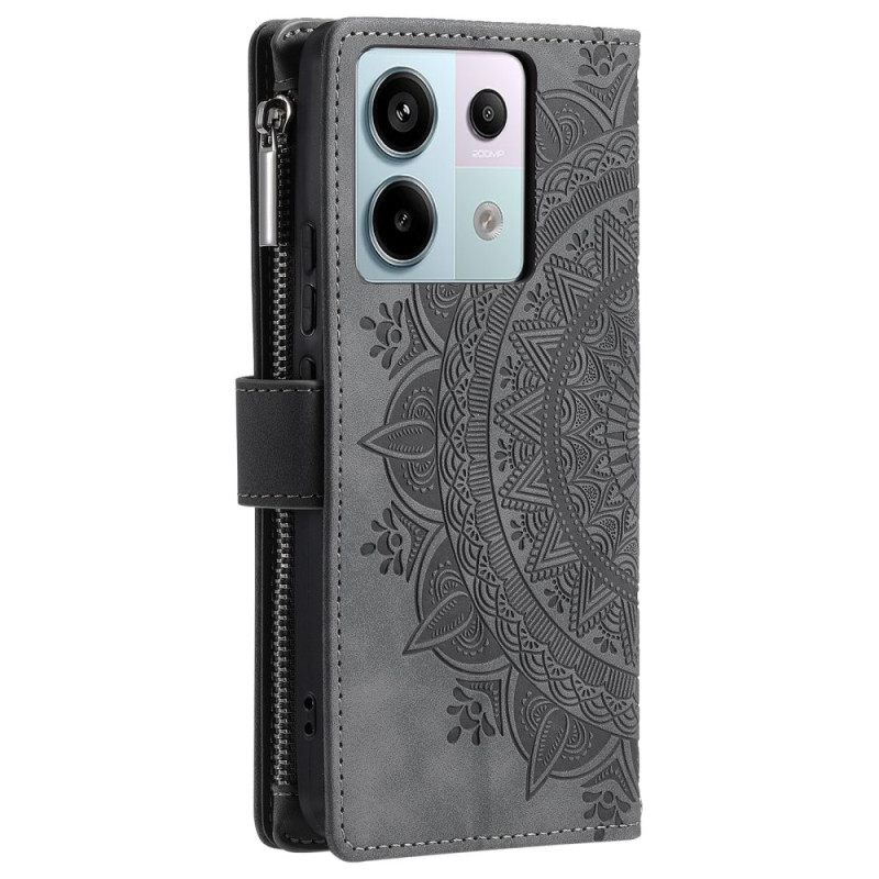 Δερματινη Θηκη Xiaomi Redmi Note 13 Pro 5g Πορτοφόλι Mandala Strap Σιλικόνης