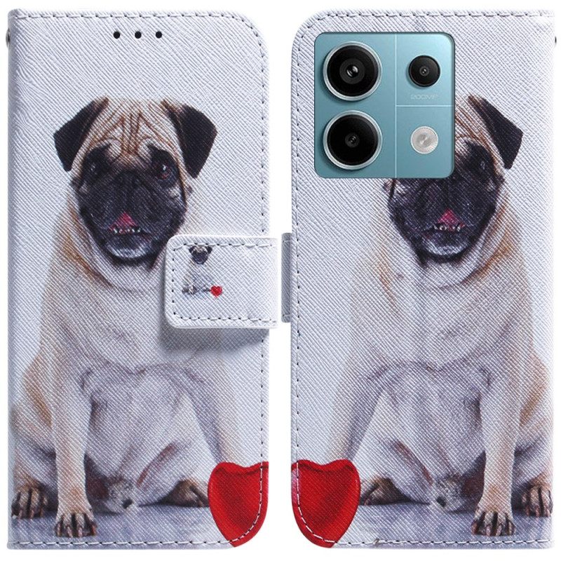 Δερματινη Θηκη Xiaomi Redmi Note 13 Pro 5g Pug Dog