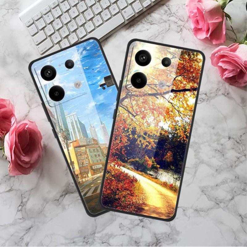 Κάλυμμα Xiaomi Redmi Note 13 Pro 5g Θήκες Κινητών Gold Grain Tempered Glass