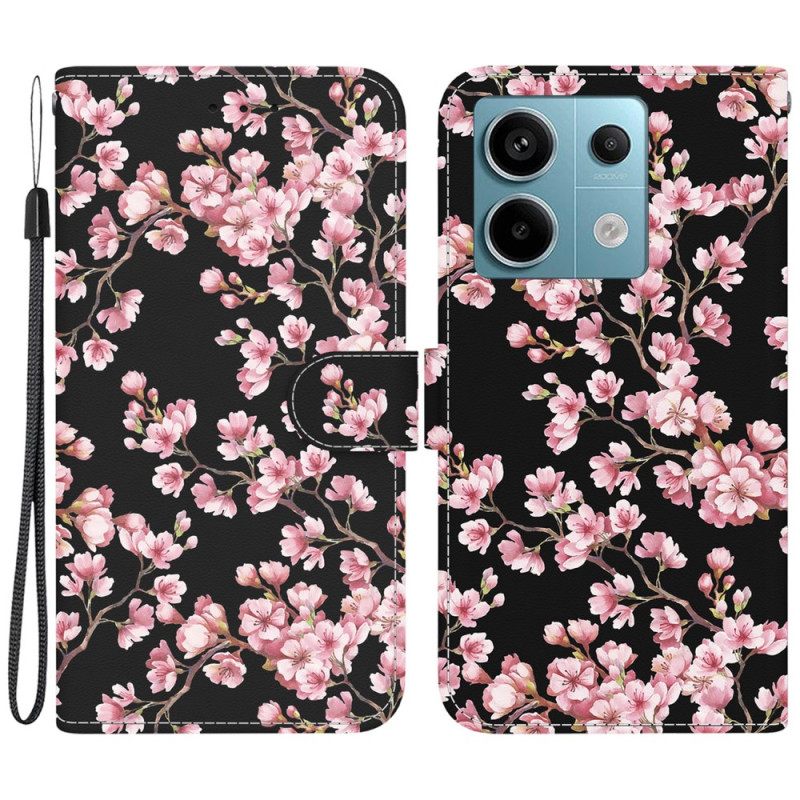 Θηκη Κινητου Xiaomi Redmi Note 13 Pro 5g Θήκες Κινητών Plum Blossom Με Λουράκι