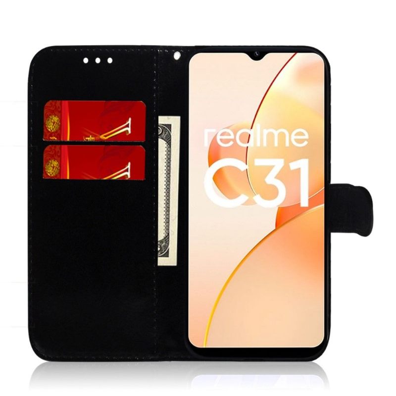 δερματινη θηκη Realme C35 Εφέ Καθρέφτη Από Συνθετικό Δέρμα