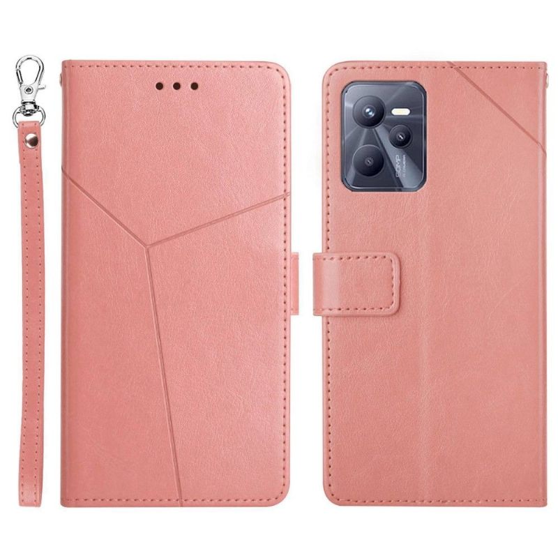 Κάλυμμα Realme C35 Y Lines Leather Effect