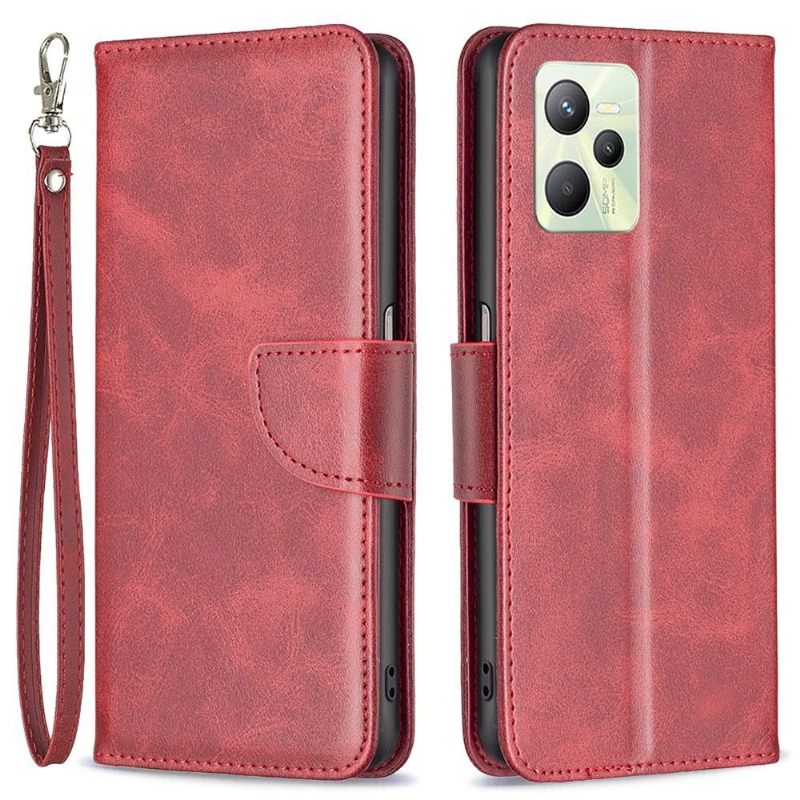 Θήκη Flip Realme C35 με κορδονι Faux Leather Series-4