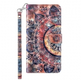 Κάλυμμα iPhone 14 Pro με κορδονι Πολύχρωμο Strappy Mandala