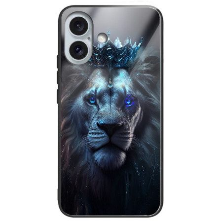 Κάλυμμα iPhone 16 Plus Blue Lion Tempered Glass Σιλικόνης