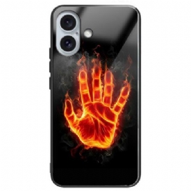 Κάλυμμα iPhone 16 Plus Fire Palm Tempered Glass