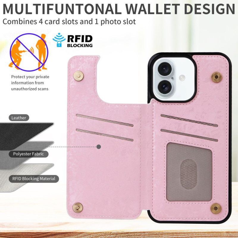 Κάλυμμα iPhone 16 Plus Floral Rfid Protection