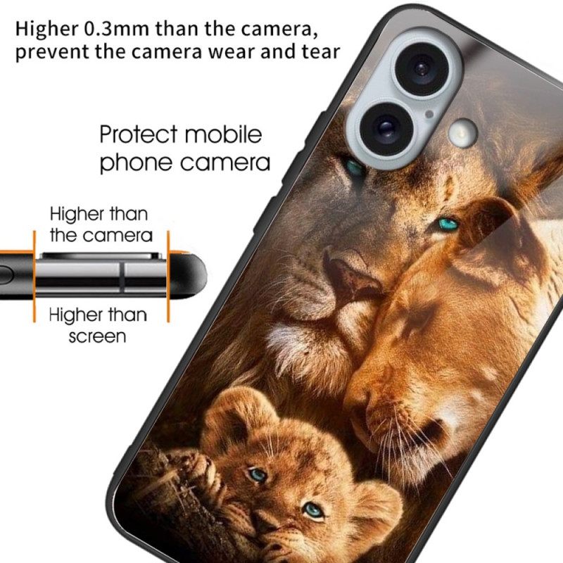 Κάλυμμα iPhone 16 Plus Lions Tempered Glass