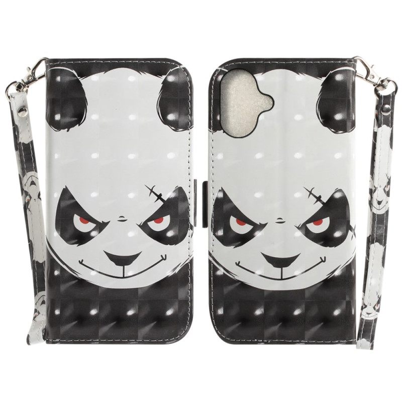 Θηκη Κινητου iPhone 16 Plus Angry Panda Με Λουράκι