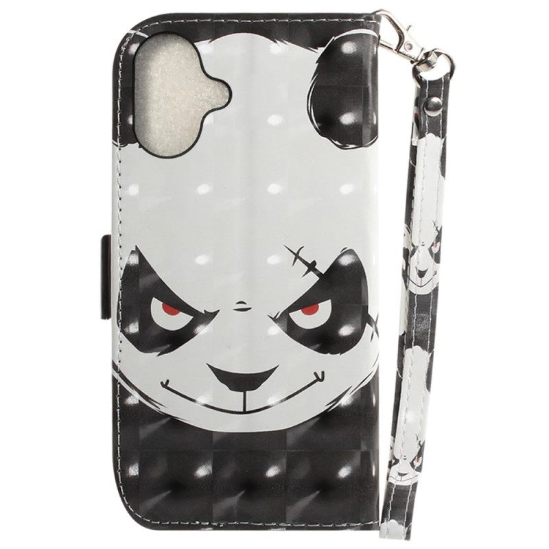 Θηκη Κινητου iPhone 16 Plus Angry Panda Με Λουράκι