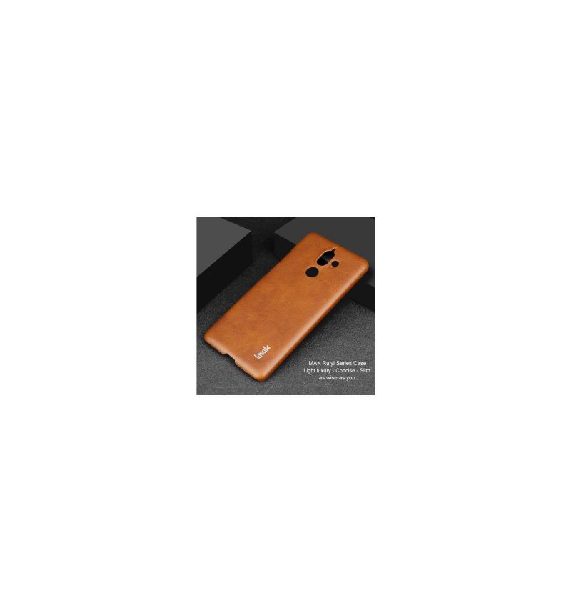 θηκη κινητου Nokia 7 Plus Imak Imitation Leather - Καφέ