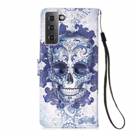 Θήκη Flip Samsung Galaxy S21 Plus 5G Calavera Μοτίβο