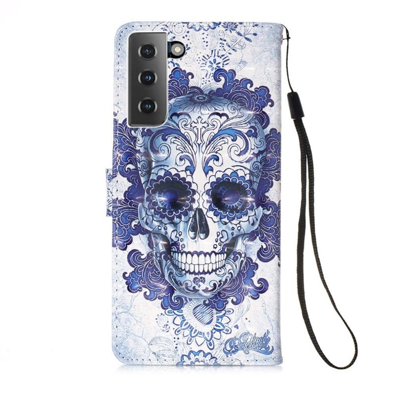 Θήκη Flip Samsung Galaxy S21 Plus 5G Calavera Μοτίβο