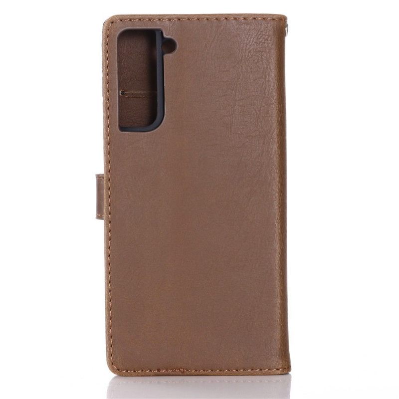 Θήκη Flip Samsung Galaxy S21 Plus 5G Retro Leather Effect